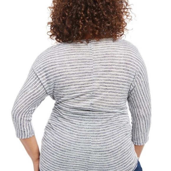 Motherhood Plus Size Striped Dolman Maternity Top - Picture 3 of 3